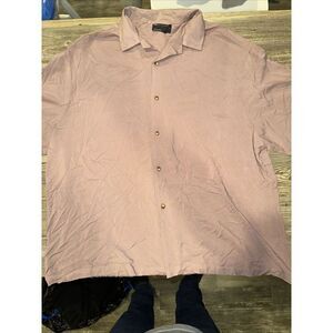 ASOS Design Men's Short Sleeve Dress Shirt Brown Size Large. NWOT. 16